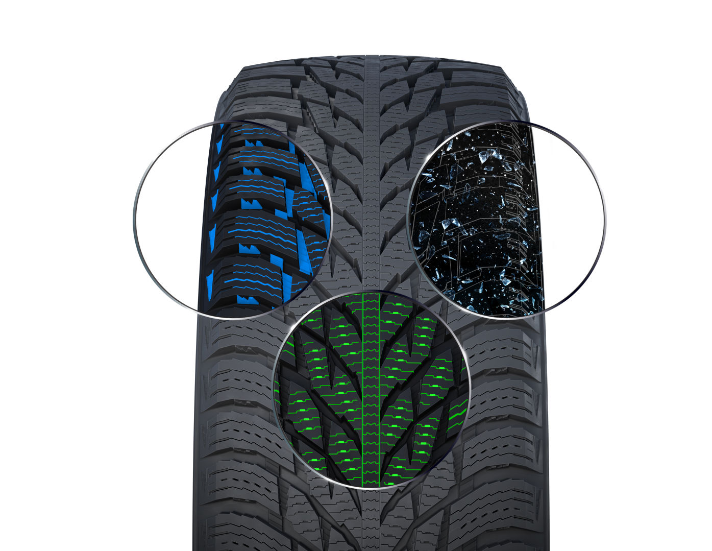 Купить зимнюю шину Nokian Tyres Hakkapeliitta R3 225/50 R17 94R RunFlat в  Челябинске, доставка от интернет-магазина 74колеса.ru